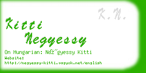 kitti negyessy business card